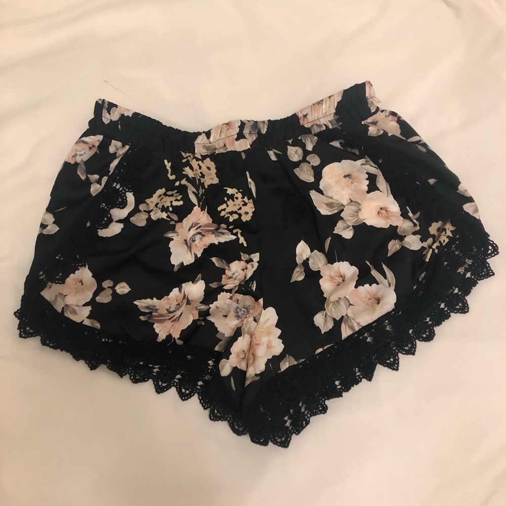 Lovely Day Floral and Lace Shorts